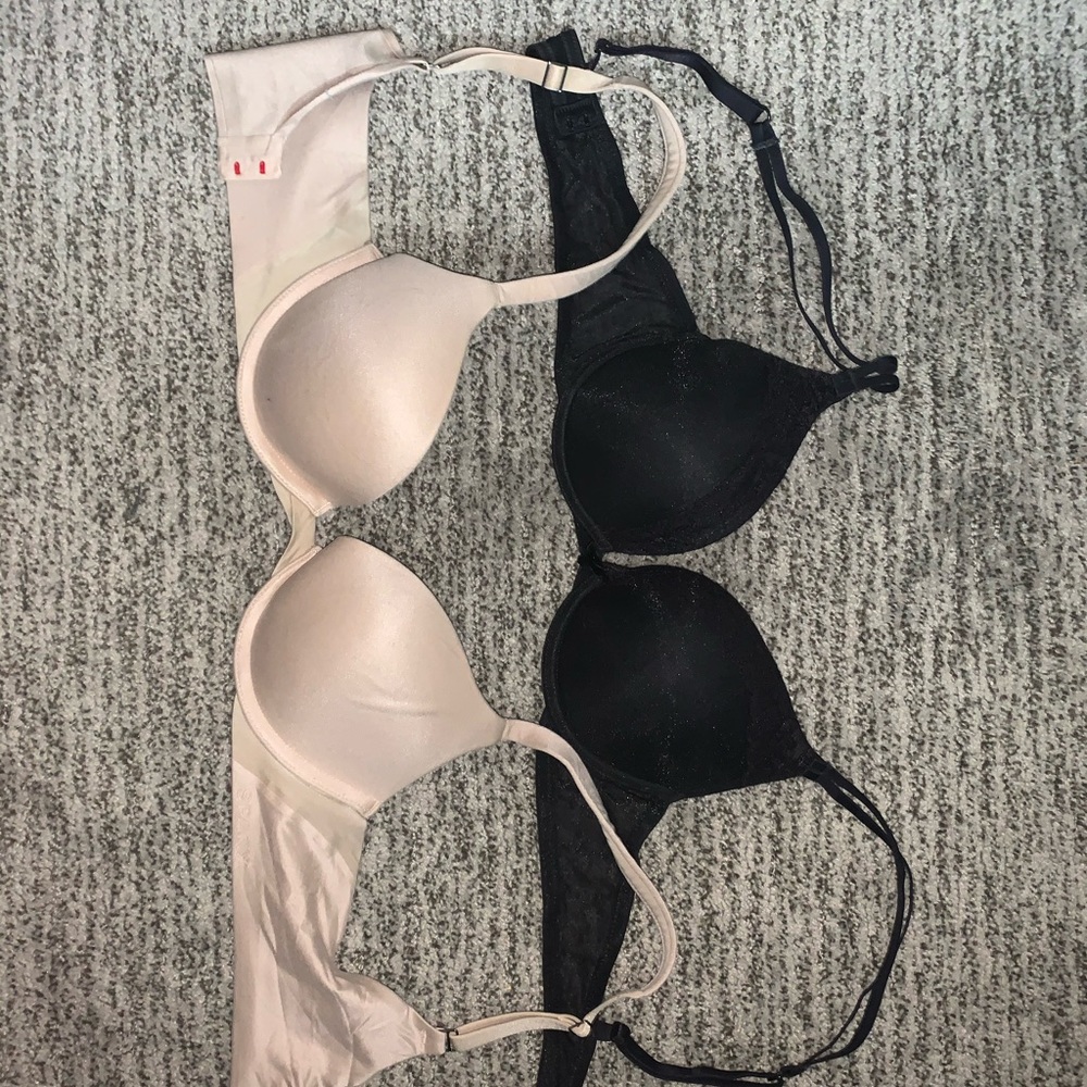 2 push up bras (34B)